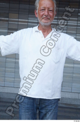 Upper Body Man White Casual Average Street photo references